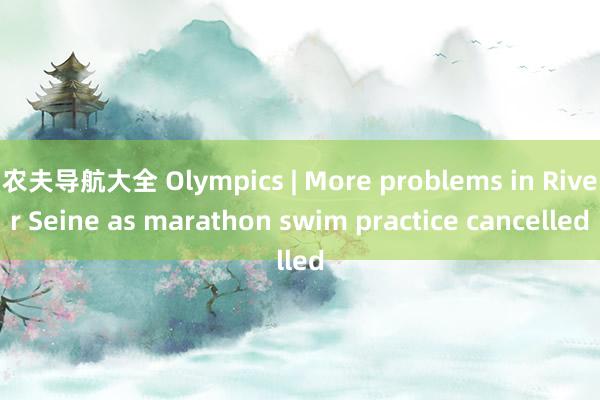 农夫导航大全 Olympics | More problems in River Seine as marathon swim practice cancelled