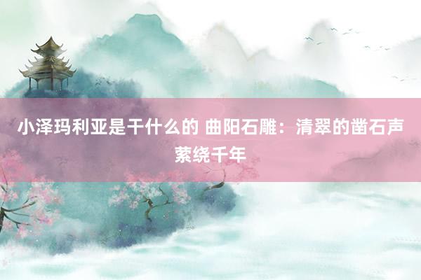 小泽玛利亚是干什么的 曲阳石雕：清翠的凿石声萦绕千年