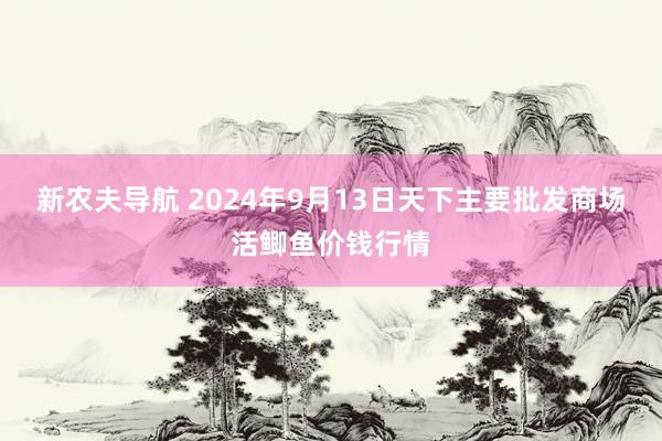 新农夫导航 2024年9月13日天下主要批发商场活鲫鱼价钱行情