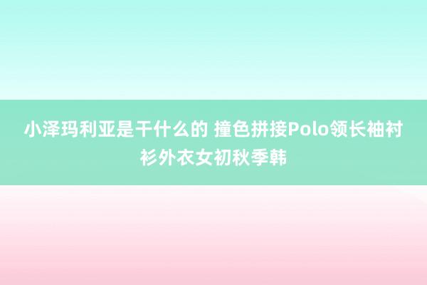 小泽玛利亚是干什么的 撞色拼接Polo领长袖衬衫外衣女初秋季韩