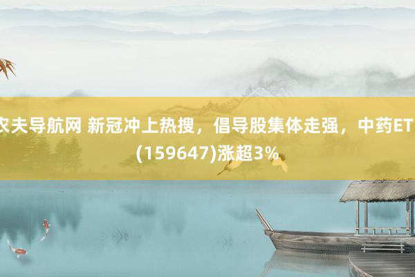 农夫导航网 新冠冲上热搜，倡导股集体走强，中药ETF(159647)涨超3%