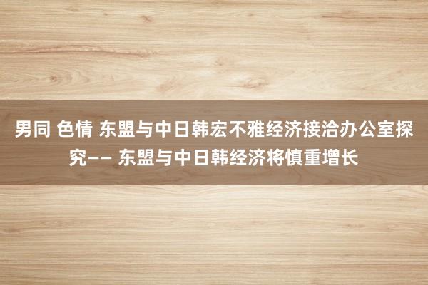 男同 色情 东盟与中日韩宏不雅经济接洽办公室探究—— 东盟与中日韩经济将慎重增长