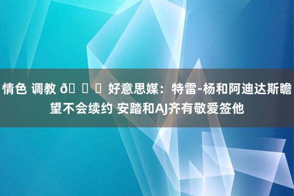 情色 调教 👀好意思媒：特雷-杨和阿迪达斯瞻望不会续约 安踏和AJ齐有敬爱签他