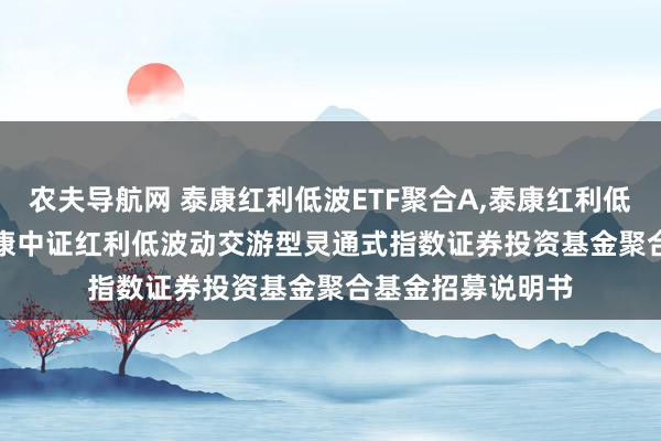 农夫导航网 泰康红利低波ETF聚合A，泰康红利低波ETF聚合C: 泰康中证红利低波动交游型灵通式指数证券投资基金聚合基金招募说明书