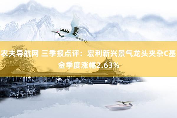 农夫导航网 三季报点评：宏利新兴景气龙头夹杂C基金季度涨幅2.63%