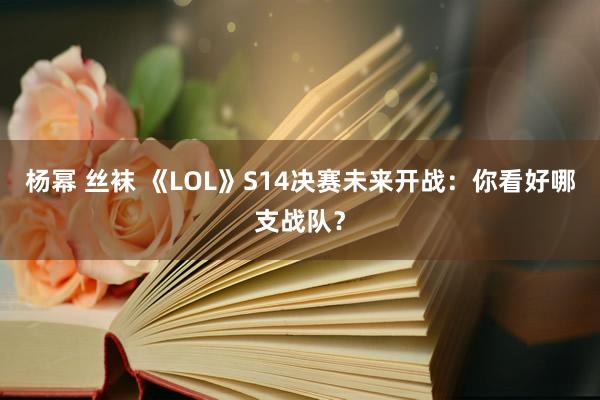 杨幂 丝袜 《LOL》S14决赛未来开战：你看好哪支战队？