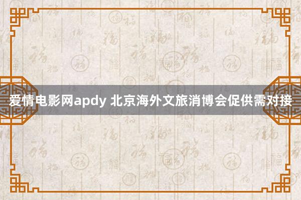 爱情电影网apdy 北京海外文旅消博会促供需对接