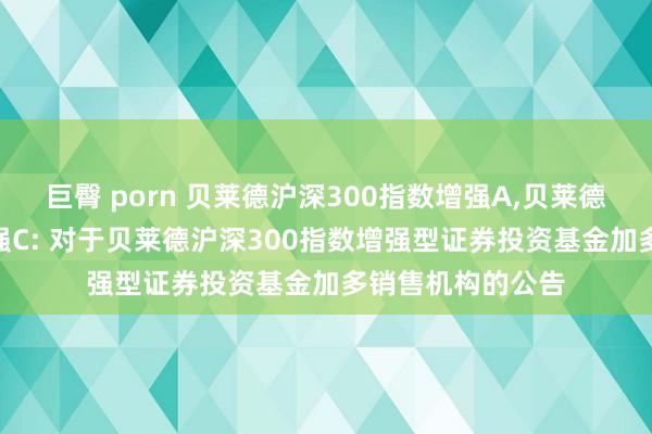 巨臀 porn 贝莱德沪深300指数增强A，贝莱德沪深300指数增强C: 对于贝莱德沪深300指数增强型证券投资基金加多销售机构的公告